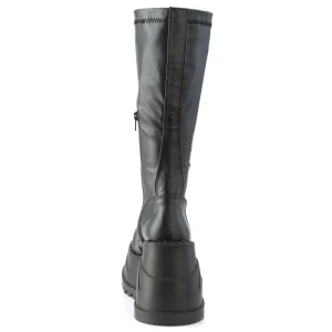 Vegan noires 12 cm STOMP-200 bottes compensées plateforme cyberpunk