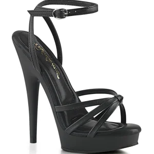 Vegan noires sandales 15 cm Fabulicious SULTRY-638 sandales talons aiguilles