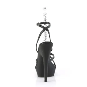 Vegan noires sandales 15 cm Fabulicious SULTRY-638 sandales talons aiguilles