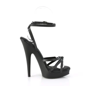Vegan noires sandales 15 cm Fabulicious SULTRY-638 sandales talons aiguilles
