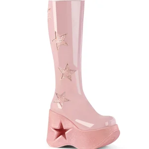 Vegan rose 13 cm DYNAMITE-218 bottes compensées plateforme emo punk