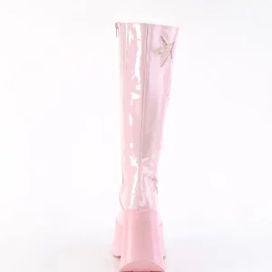 Vegan rose 13 cm DYNAMITE-218 bottes compensées plateforme emo punk