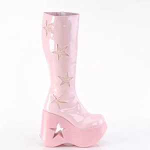 Vegan rose 13 cm DYNAMITE-218 bottes compensées plateforme emo punk