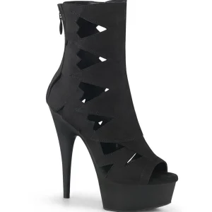 Vegan suede 15 cm DELIGHT-1014 bottillons riccianera bout ouvert