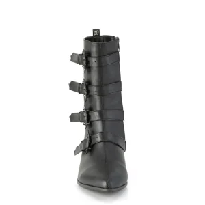 Vegan WARLOCK-110-B bottines bout pointu - bottines winklepicker homme 4 boucles