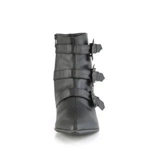 Vegan WARLOCK-50-B bottines bout pointu - bottines winklepicker homme 3 boucles