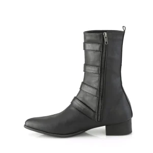 Vegan WARLOCK-110-B bottines bout pointu - bottines winklepicker homme 4 boucles