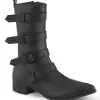 Vegan WARLOCK-110-C bottines bout pointu - bottines winklepicker homme 4 boucles
