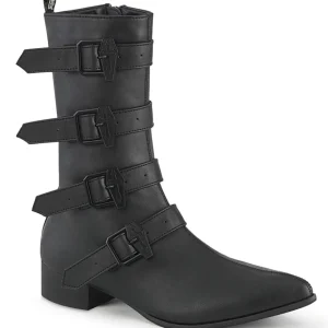 Vegan WARLOCK-110-C bottines bout pointu - bottines winklepicker homme 4 boucles