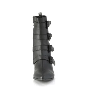 Vegan WARLOCK-110-C bottines bout pointu - bottines winklepicker homme 4 boucles