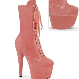 Velours 18 cm ADORE-1045VEL bottines à talons aiguilles rose + protection