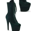 Velours 18 cm ADORE-1045VEL bottines à talons aiguilles vertes + protection