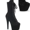 Velours 18 cm ADORE-1045VEL bottines à talons aiguilles noires + protection