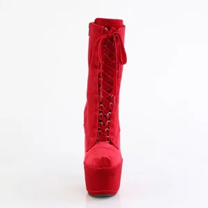 Velours 18 cm ADORE-1045VEL bottines à talons aiguilles rouge + protection