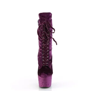 Velours 18 cm ADORE-1045VEL bottines à talons aiguilles pourpre + protection