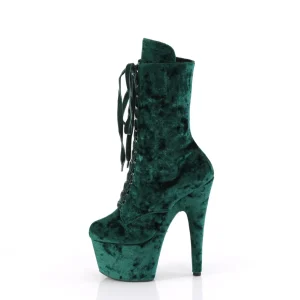 Velours 18 cm ADORE-1045VEL bottines à talons aiguilles vertes + protection