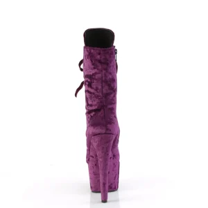 Velours 18 cm ADORE-1045VEL bottines à talons aiguilles pourpre + protection