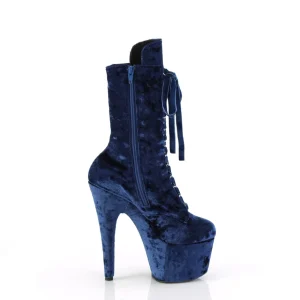 Velours 18 cm ADORE-1045VEL bottines à talons aiguilles bleues + protection