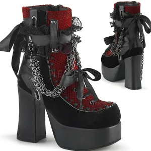 Velours 11,5 cm CHARADE-110 bottines demoniacult plateforme
