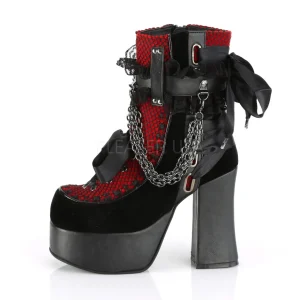 Velours 11,5 cm CHARADE-110 bottines demoniacult plateforme