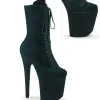Velours 20 cm FLAMINGO-1045VEL bottines à talons aiguilles vertes + protection