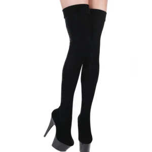 Velours Cuissardes Plateforme Talon 15 cm Pleaser ADORE-3002