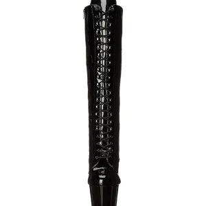 Verni 18 cm ADORE-2023 plateformes bottes à lacets pour femmes
