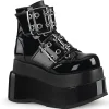 Verni 11,5 cm BEAR-104 emo bottines compensées plateforme à boucles