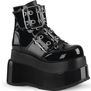 Verni 11,5 cm BEAR-104 emo bottines compensées plateforme à boucles