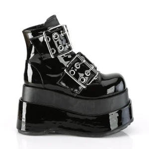Verni 11,5 cm BEAR-104 emo bottines compensées plateforme à boucles