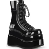 Verni 11,5 cm BEAR-265 emo femmes bottines double plateforme à lacets