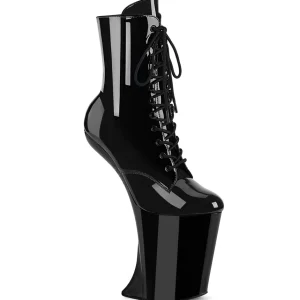 Verni 23 cm BEWITCHED Heelless bottines pony talons noires
