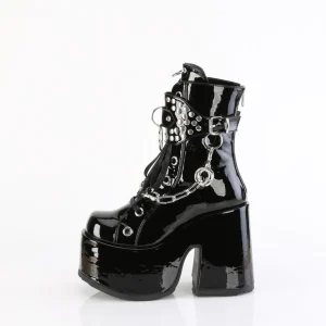 Verni 13 cm CAMEL-65 emo femmes bottines chunky plateforme à lacets