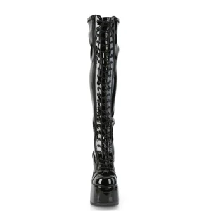 Verni 13 cm CAMEL-300 femme overknee botte plateforme épais talon chunky