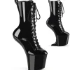 Verni 20 cm CRAZE-1040 Heelless bottines pony talons noires