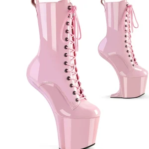 Verni 20 cm CRAZE-1040 Heelless bottines pony talons rose