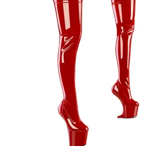 Verni 20 cm CRAZE-3000 Heelless overknee bottes pony talons rouges
