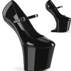 Verni 20 cm CRAZE-880 Heelless escarpins pony talons noires
