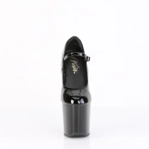 Verni 20 cm CRAZE-880 Heelless escarpins pony talons noires