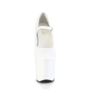 Verni 20 cm CRAZE-880 Heelless escarpins pony talons blanc