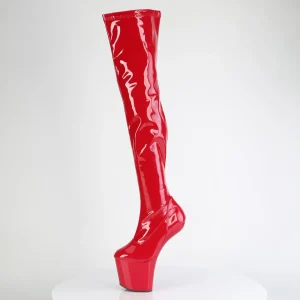 Verni 20 cm CRAZE-3000 Heelless overknee bottes pony talons rouges