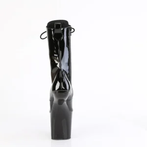Verni 20 cm CRAZE-1040 Heelless bottines pony talons noires