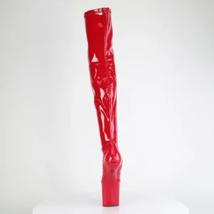 Verni 20 cm CRAZE-3000 Heelless overknee bottes pony talons rouges