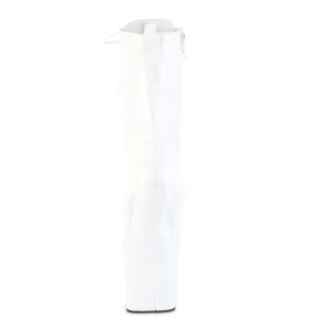 Verni 20 cm CRAZE-1040 Heelless bottines pony talons blanc