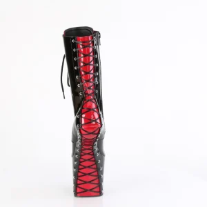 Verni 20 cm CRAZE-1040FH Heelless bottines pony talons noires