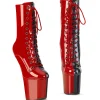 Verni 20 cm CRAZE-1040TT Heelless bottines pony talons rouges