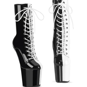 Verni 20 cm CRAZE-1040TT Heelless bottines pony talons noires
