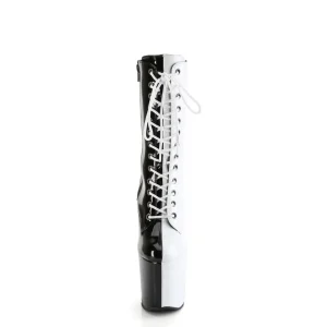 Verni 20 cm CRAZE-1040TT Heelless bottines pony talons noires