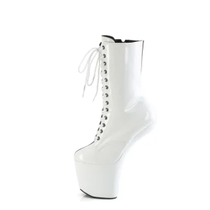 Verni 20 cm CRAZE-1040TT Heelless bottines pony talons noires