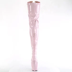 Verni 15 cm DELIGHT-3027 bottes cuissardes à lacets roses